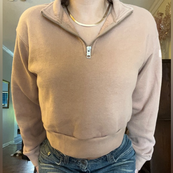 TNA Quarter Zip Cropped Sweater - Picture 4 of 5